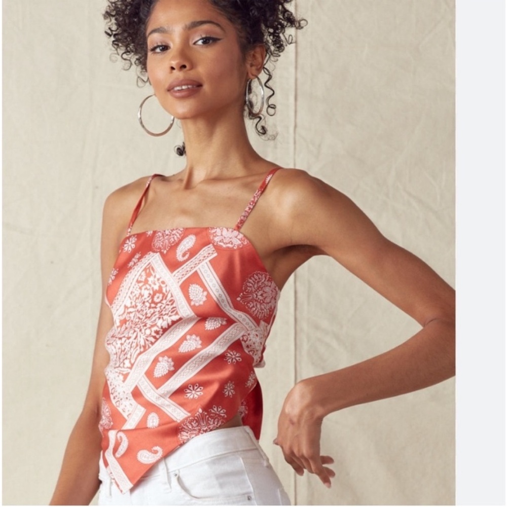 Sold SUN KISS SATIN SCARK STYLE TOP SMALL